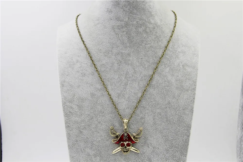 Модные украшения винтажное ожерелье с кулоном в виде пиратов Карибского моря для