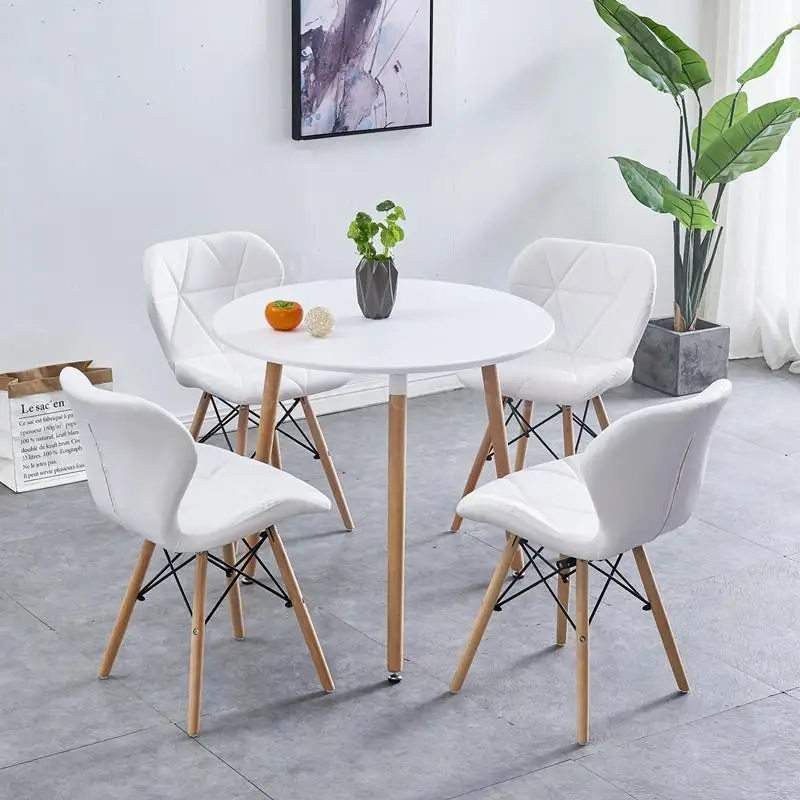 Домашний балкон, нордический небольшой круглый стол, стол для приема и стулья, Простой повседневный стол, чайный магазин, журнальный столик и стулья - Цвет: 80x80cm   20