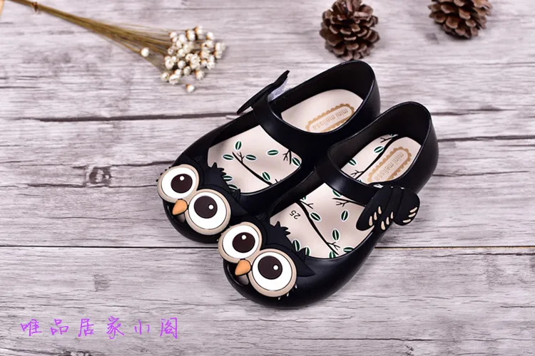 Обувь с рисунком Совы Сандалии для маленьких девочек изображением Минни Летняя