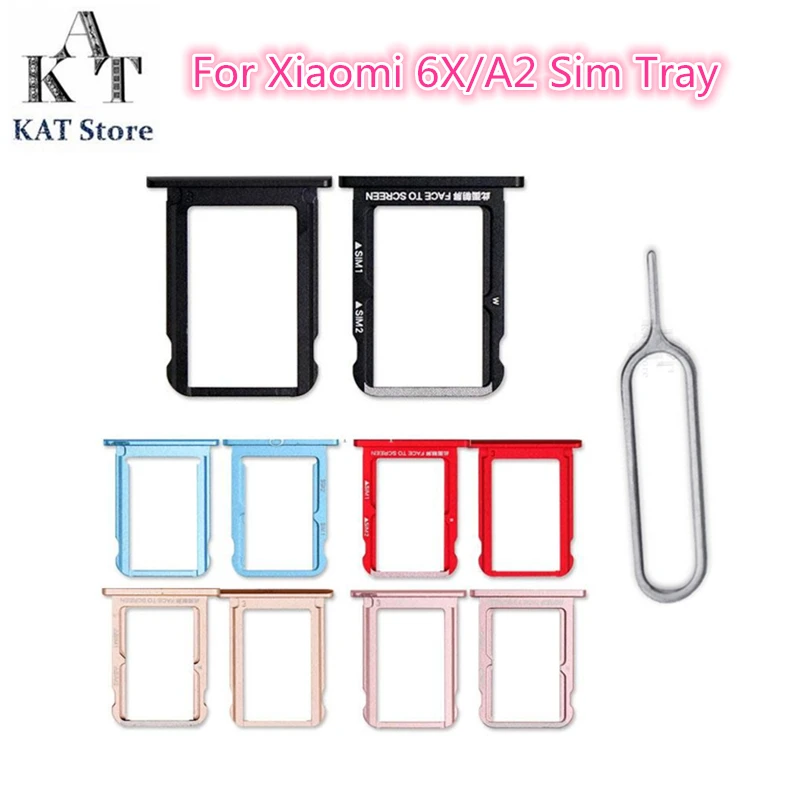 Лоток для Sim-карты KAT Xiaomi Mi 6X A2 лоток держатель слот адаптер с иглой извлечения