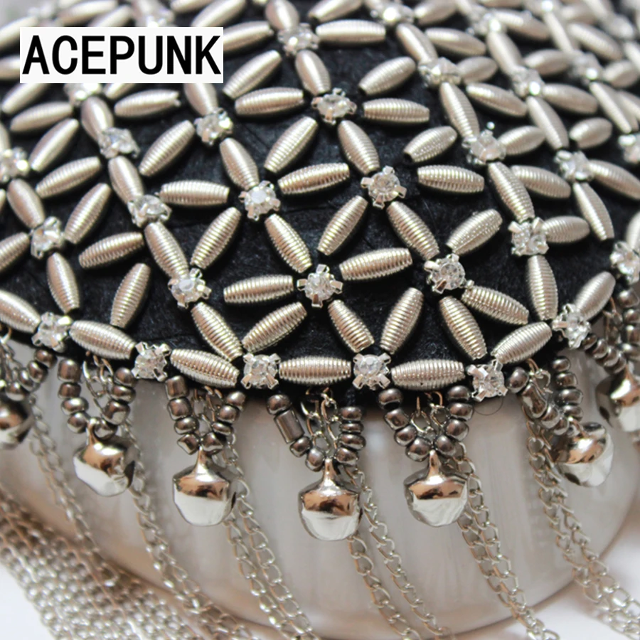 Эполеты с заклепками в стиле панк ретро эполеты бахромой брошь колокольчиками