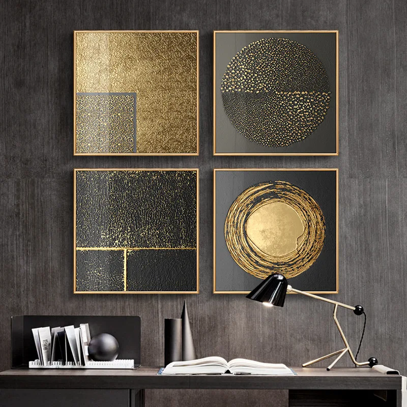 

Abstract Yellow Black Luxury Nordic Canvas Art Painting Home Decor Wall Art Retro Print Living Room Vintage Minimalist Picture