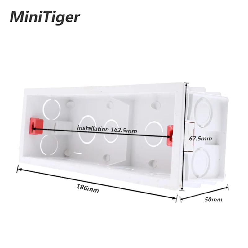Белый/красный цветной монтажный ящик Minitiger внутренняя кассета 186 мм * 67 5 50 для