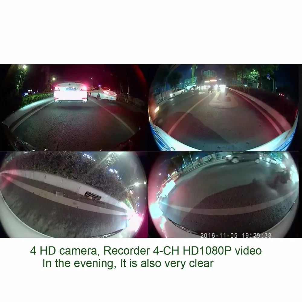 Система видеонаблюдения SVM 3D HD для автомобилей 4 камеры канальный