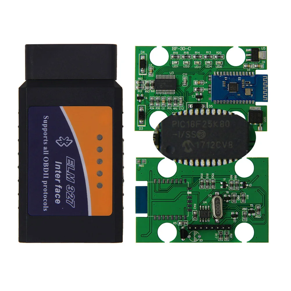 ELM327 V1.5 Bluetooth с PIC1825K80 OBDII OBD2 диагностический сканер инструмент ELM 327 v1.5 поддерживает