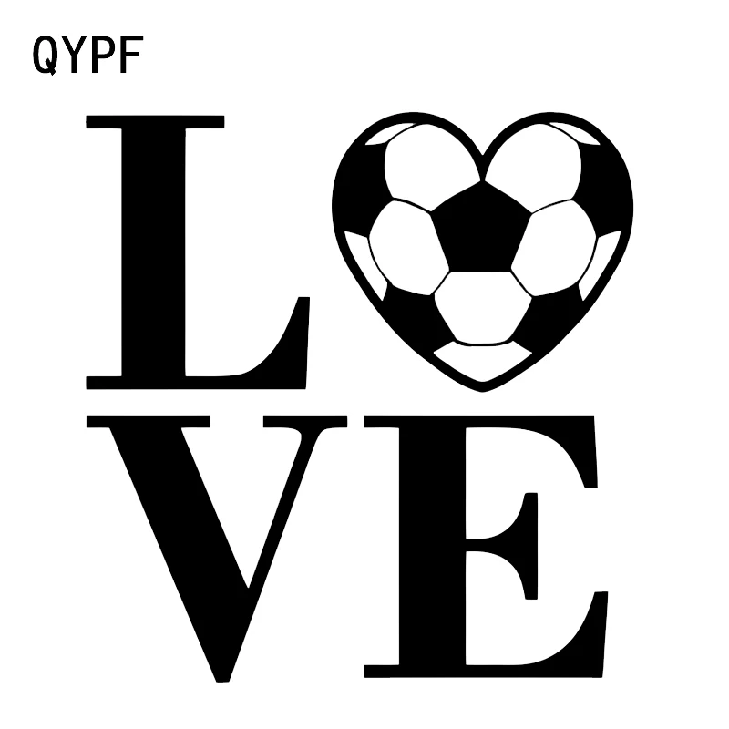

QYPF 12,3*12,9 см персонализированные стильные спортивные модные автомобильные наклейки для футбола, черные, серебристые, виниловые