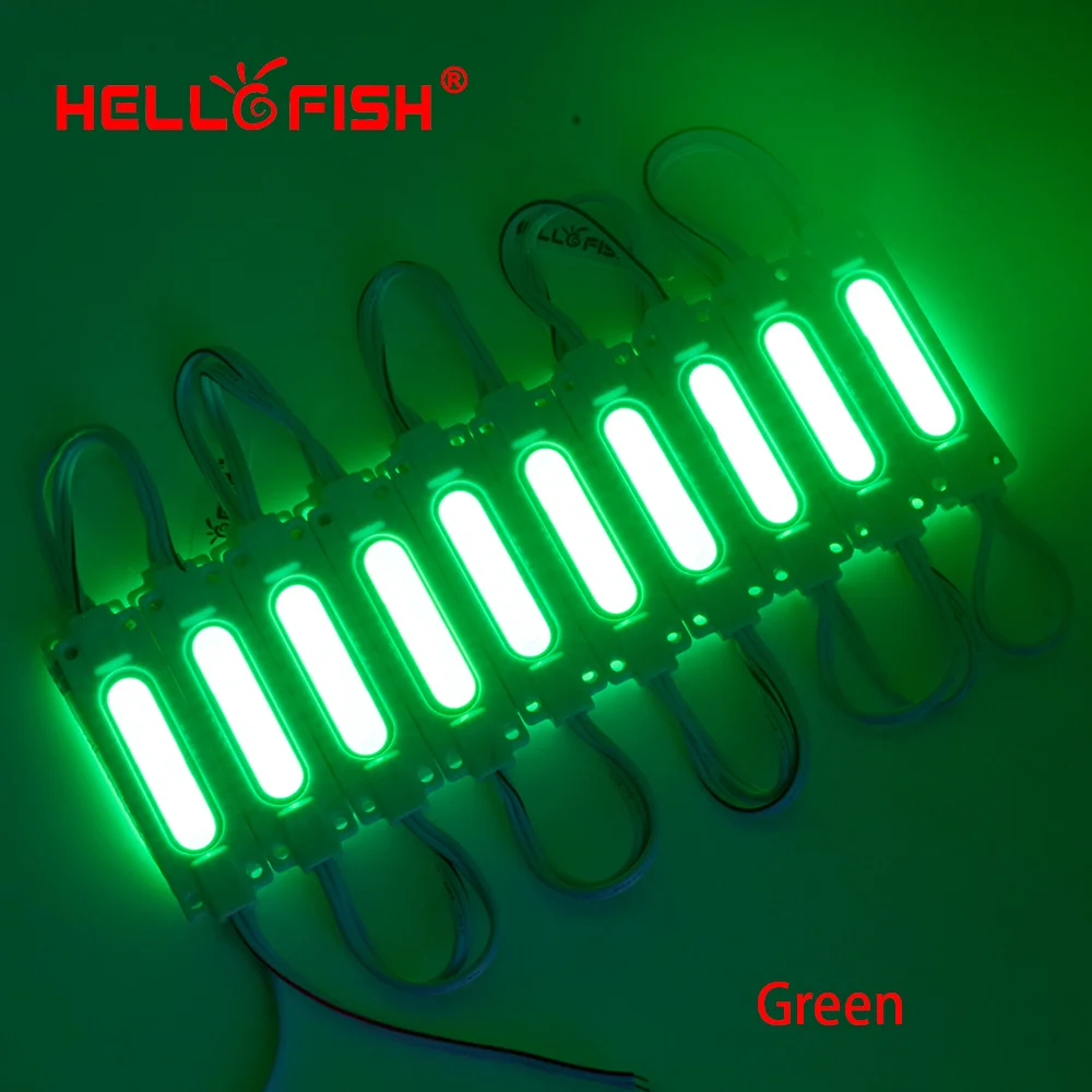 Hello Fish 20 шт. DC12V COB Светодиодный модуль 7020 рекламные модули светящиеся символы, модули для фоновой подсветки IP65 водонепроницаемый
