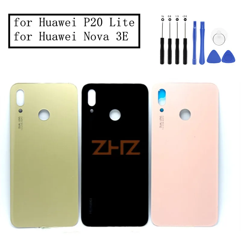 Задняя Крышка аккумуляторной батареи для huawei Nova 3E/Для Huawei P20 Lite стеклянный корпус