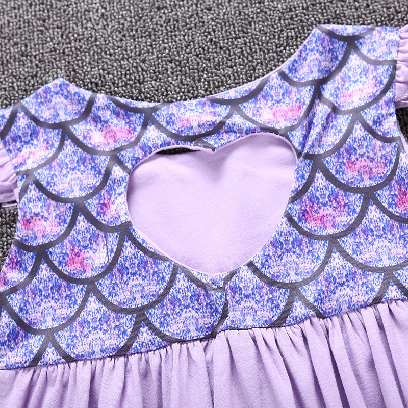 Summer children two-piece cartoon Mermaid dress + leisure pants suit girls short-sleeved clothes 2-6T | Детская одежда и обувь