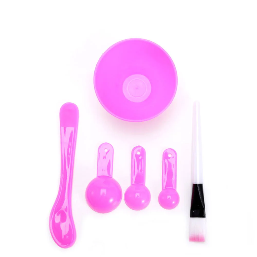 Hot Sale Plastic 4 In 1 Diy Facial Beauty Mask Bowl Women Ladies Cosmetic Tool Mixing Spong Brush With Stick Set |