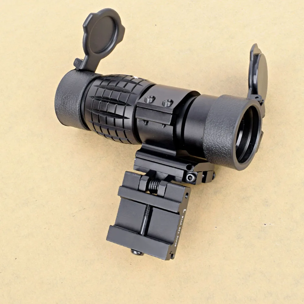 Тактический 3X лупа область оптики Прицелы прицел Подходит Aimpoint прицел с флип-вверх Крепление сбоку Пикатинни Вивер Rail