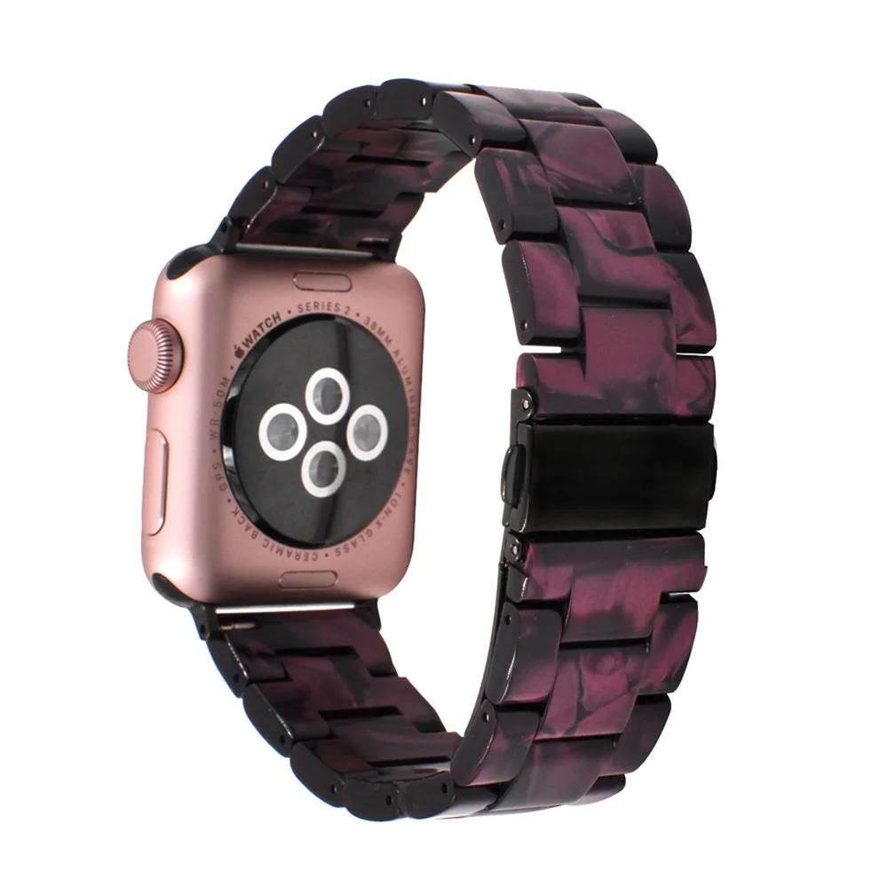 Lightweight Resin Bracelet for Apple Watch Band Series 8 7 6 SE 5 4 3 Men/Women Strap Ultra 49mm 41mm 45mm 40mm 44mm 42mm Belt