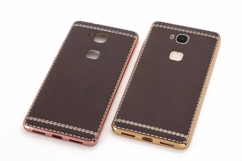 Ультратонкий сплетши ТПУ личи pattern Случай Для Huawei Honor 5X эксклюзивная модная