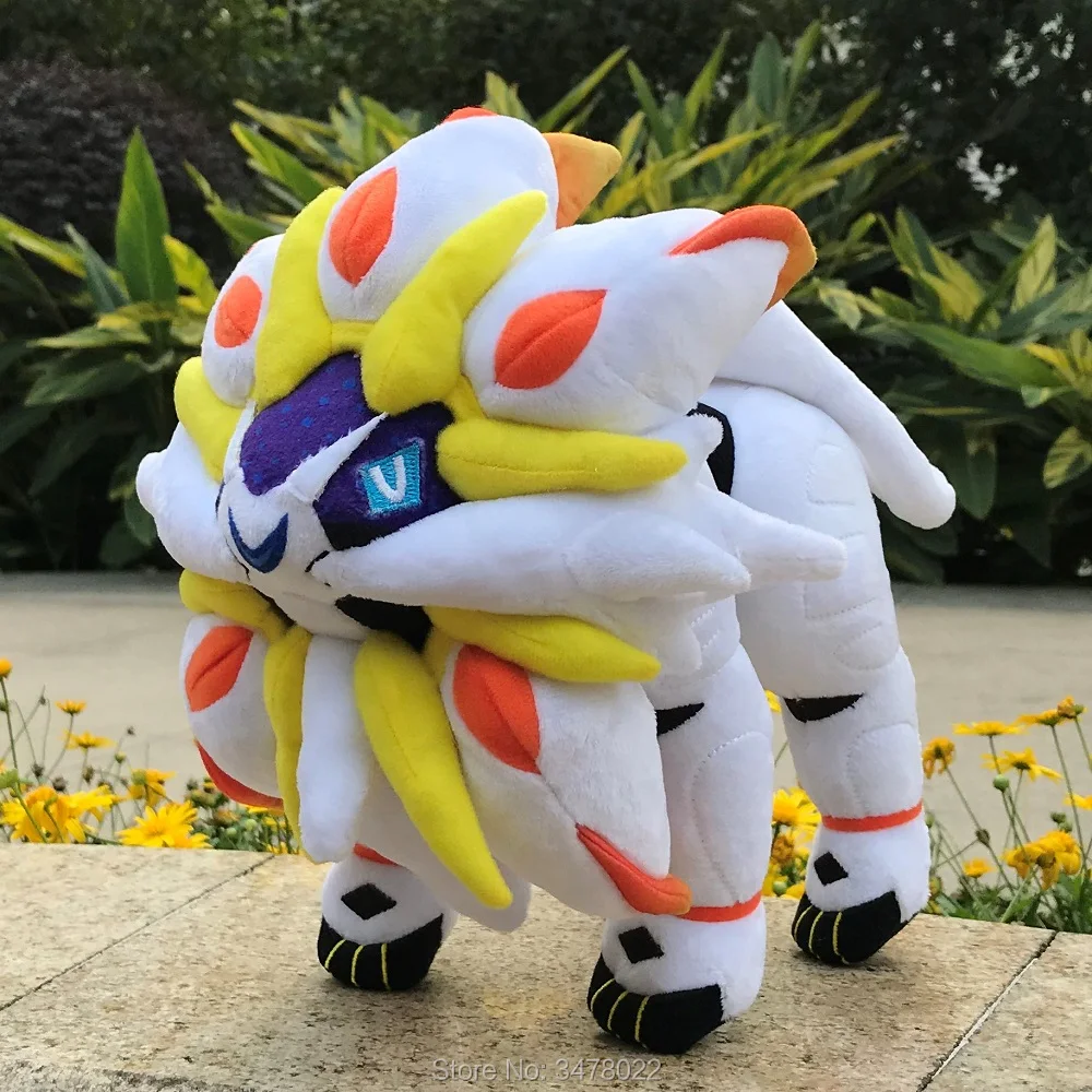 Alola-juguete de peluche de Anime, mu&ntilde;eco de dibujos animados, Solgaleo, Lunala, Evolution, Comsog, Ultra Sun Moon-1