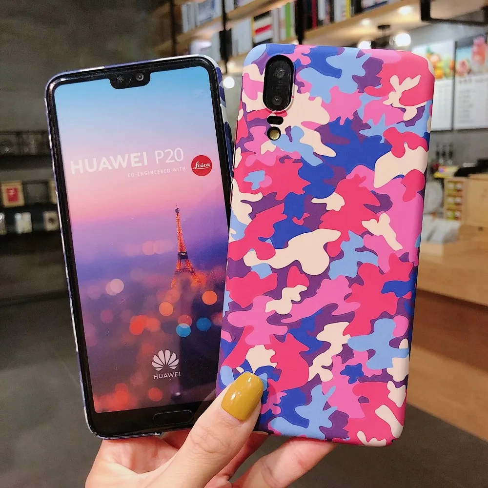 Светящийся военный камуфляж Жесткий ПК чехол для телефона huawei P20 Lite Pro P20lite P20Pro