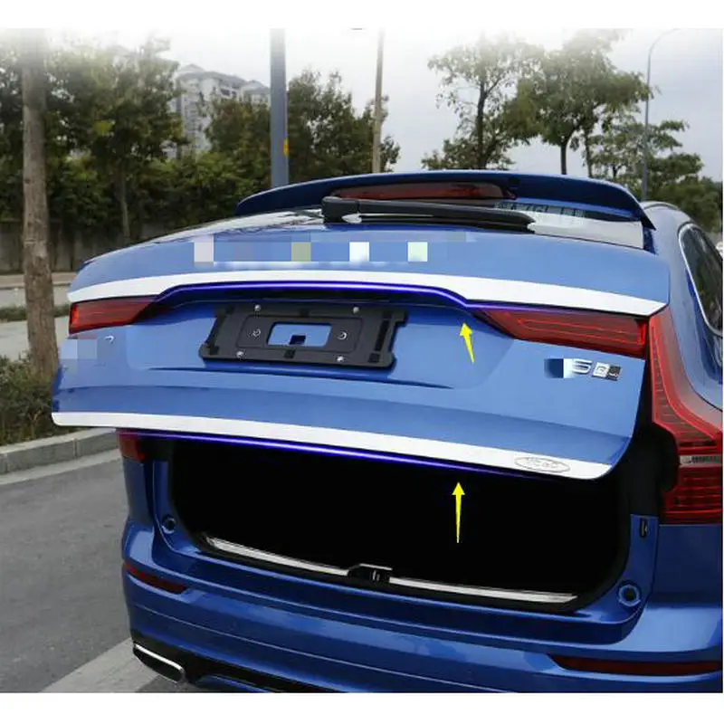 

STYO Car Stainless Exterior Rear Trunk Lid Decoration Trim For VOLVO XC60 2018
