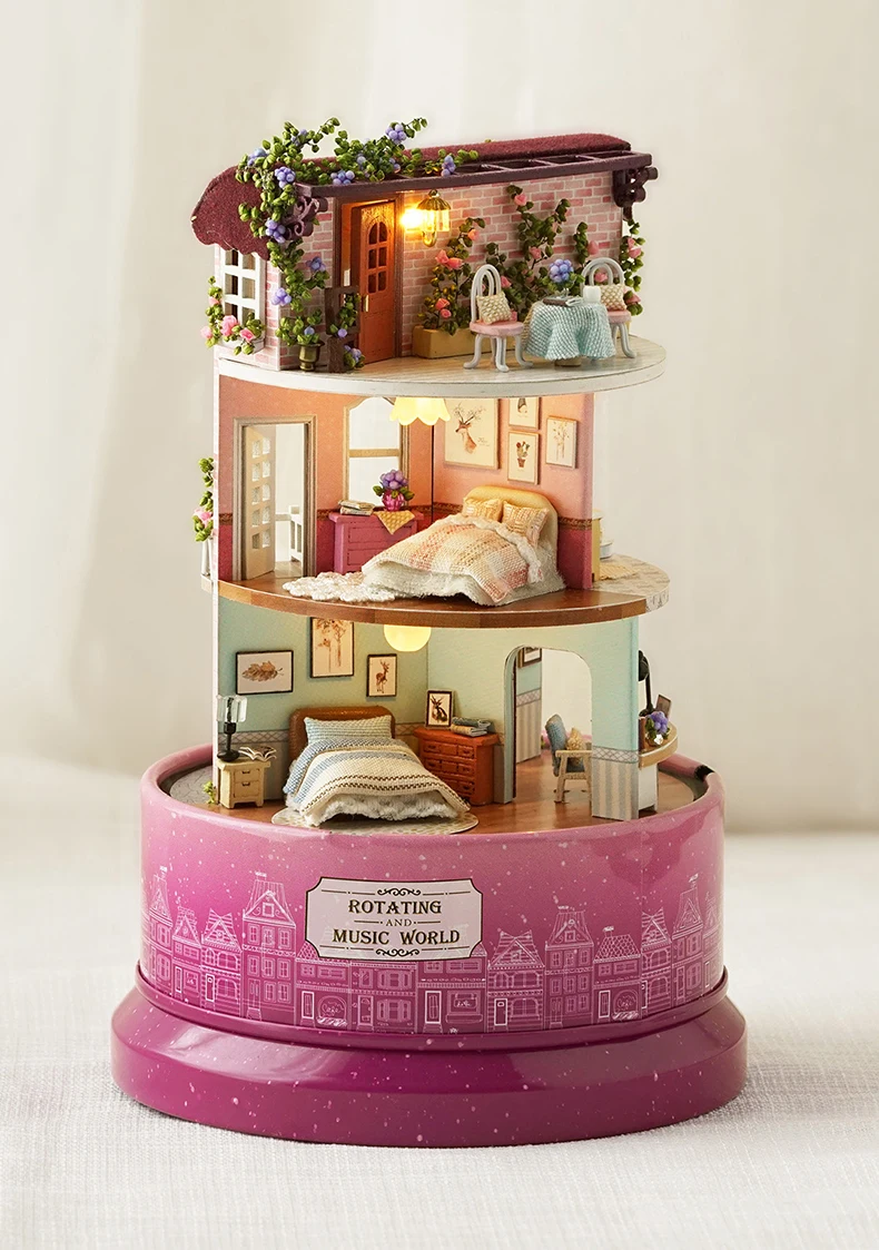 CUTEBEE кукольный дом Миниатюрный DIY кукольный домик с деревянная мебель для дома, игрушки для детей, подарок на день рождения углу B031