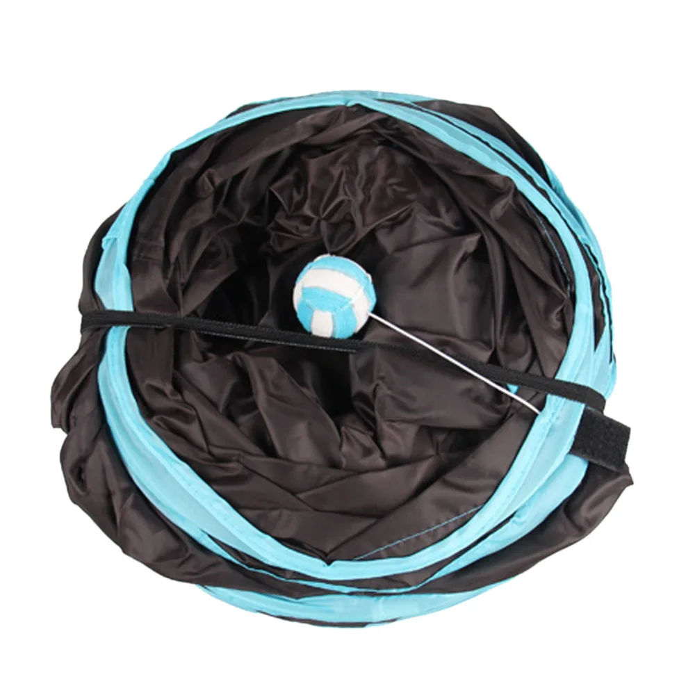 Складные 3 отверстия игрушки для домашних животных туннели улицы кошек обучающая