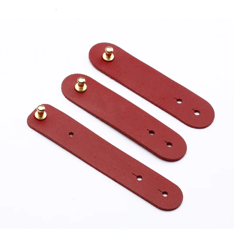 Red 3 шт./компл. PU кожаный держатель для кабеля с пряжкой Кабельный органайзер для наушников держатель для iphone зарядное устройство USB для Samsung линии передачи данных - Цвет: Red