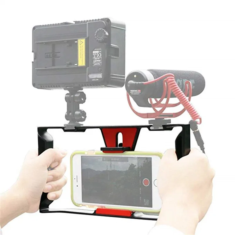 Смартфон видео Риг смартфон кино запись Vlogging сотовый телефон Фильмы крепление стабилизатор для iPhone Xs XR X 8 7 Plus
