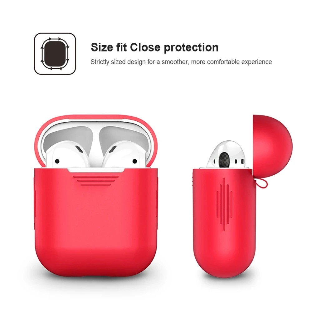 Для AirPods силиконовый чехол Защитная оболочка покрытие для Apple Airpod зарядный Чехол
