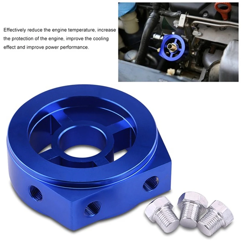 1 х Масляный сэндвич-плита 1/8 NPT 3/4-16 UNF/M20 x 1,5 алюминиевый гоночный масляный манометр Масляный фильтр Сэндвич