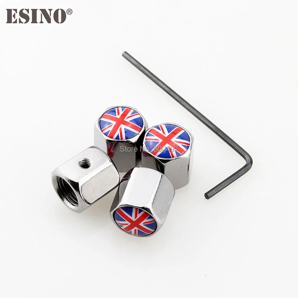 40 x стайлинга автомобилей Национальный флаг Англии Анти кражи нержавеющей колес