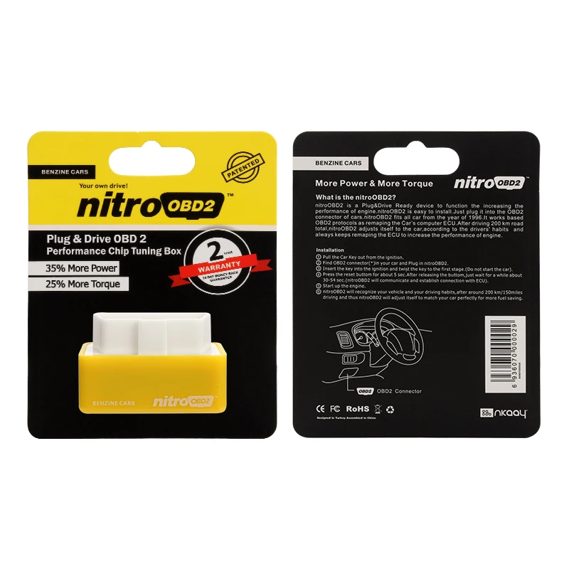 10 шт. экономия EcoOBD2 Nitro obd2 для бензиновых автомобилей 15% дизельное топливо OBD2 чип