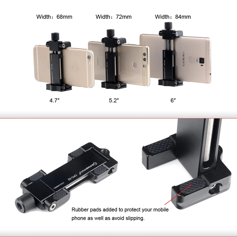 SUNWAYFOTO CPC-02 Аксессуары для мобильных телефонов Профессиональный Настольный зажим для мобильного телефона и подставка Профессиональный штатив держатель для телефона кронштейн