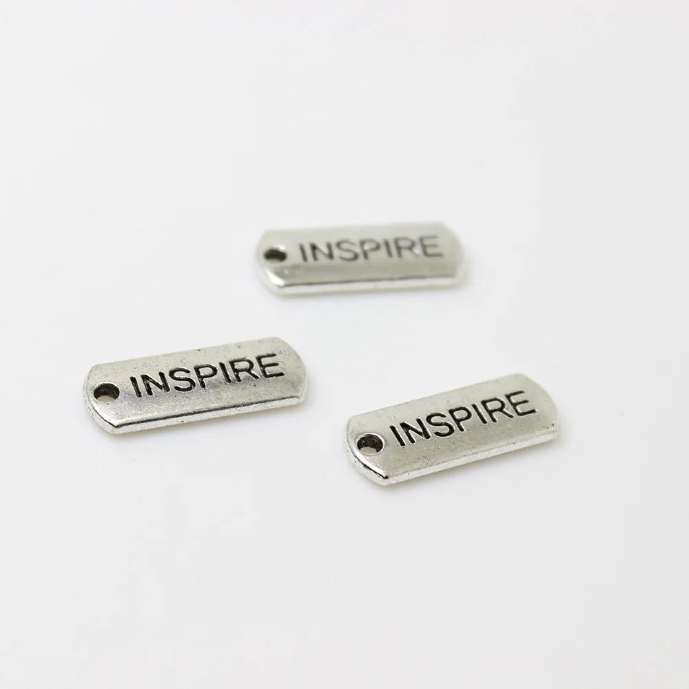 Yamily 12 шт./21*8 мм ярлык для Inspire серебряный золотой тон подвеска фото свободная