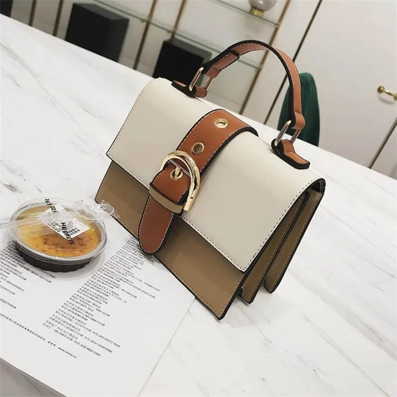 20CM 9CM 15CM Модные сумки с клапаном для женщин роскошные сумки женские сумки дизайнерские женские сумки брендовые контрастные сумки через плечо - Цвет: 20CM 9CM 15CM