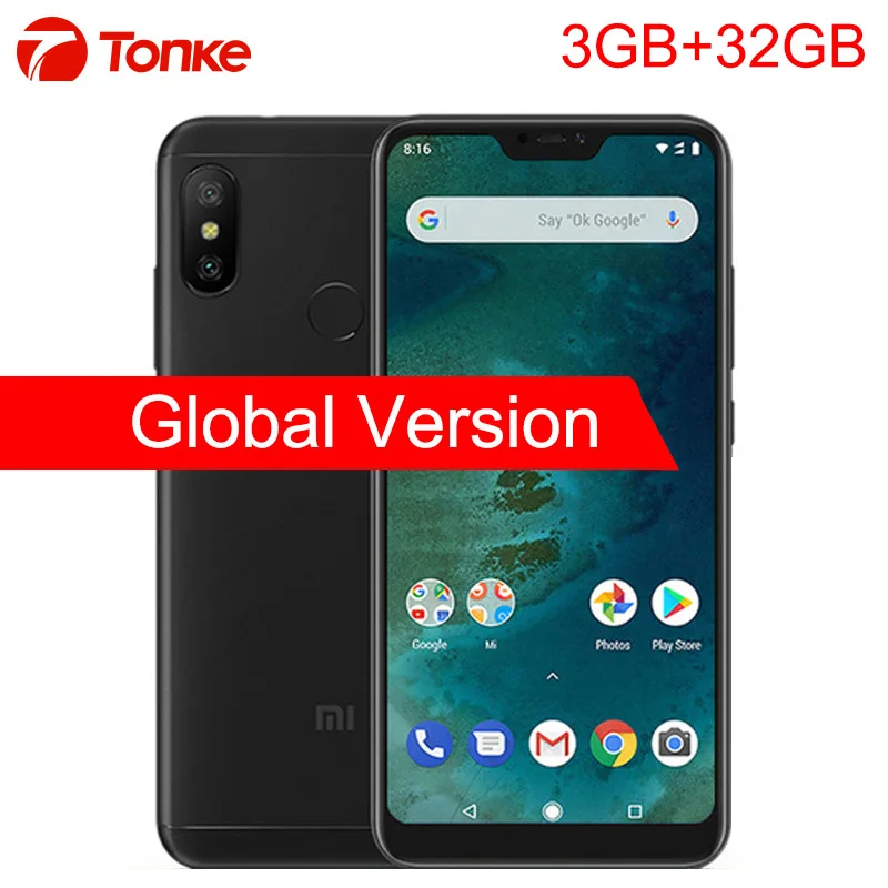 Global Version Xiaomi A2 Lite 3GB RAM 32GB ROM Smartphone 5.84&quot Full Screen Snapdragon 625 Octa Core 12MP+5MP 2 Camera 4000mAh |