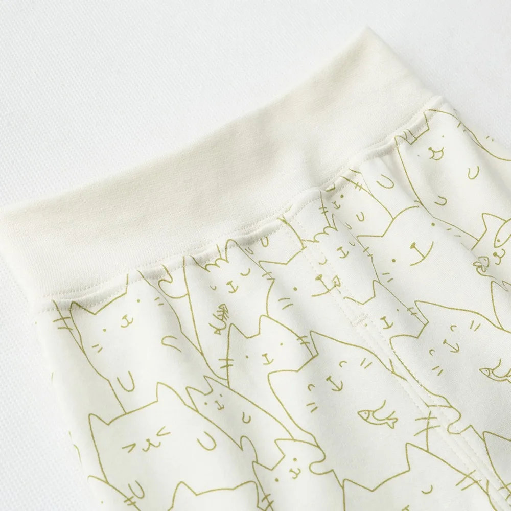 COBROO Newborn Baby Girl Clothes Set 0-6 Months Unisex Shirt Pants Cat Pattern Sleepwear NY540050 | Детская одежда и обувь
