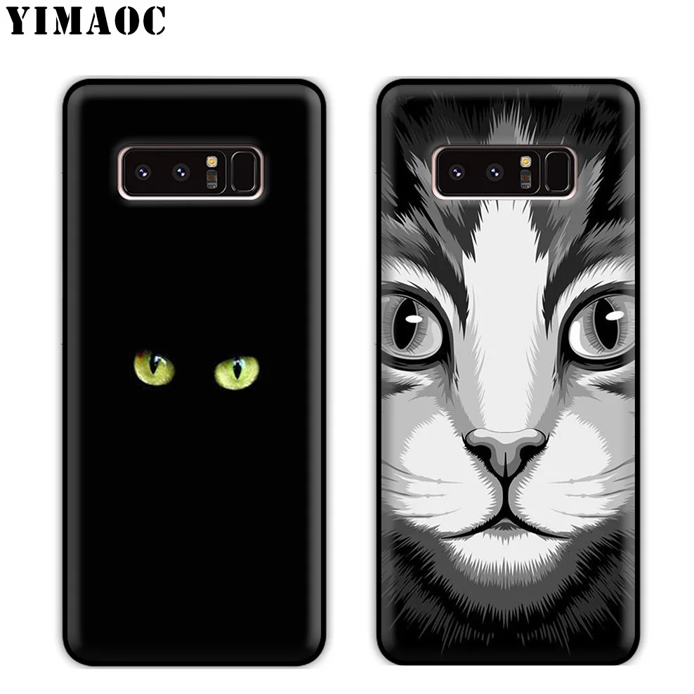 YIMAOC черный кошачий глаз Мягкий силиконовый чехол для samsung Galaxy S10 S10e S9 S8 Plus S7 S6 Edge J6 |