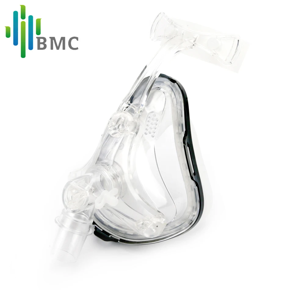 BMC FM1 Full Face Mask Медицинская рото-носовая маска силиконовогогели для терапии храпа с размером S/M/L и держатель перевозка