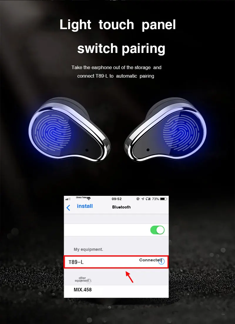 2019NEW T89 наушники-вкладыши TWS с Smart бинауральные гарнитуры Bluetooth наушники Фитнес браслет монитор сердечного ритма Смарт-браслет спортивные часы pk, mi Группа 4