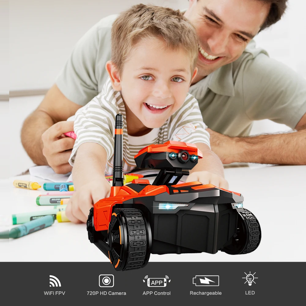 2019 Global Drone Smart RC Tank Wi Fi FPV камера приложение управления Voiture Telecommande Робот Игрушки