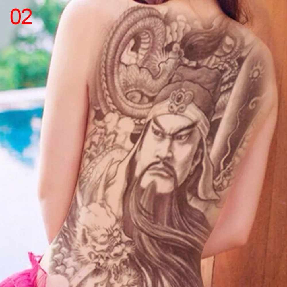 1PCS Full Back 3D Waterproof Temporary Tattoo Sticker Men Women Body Art Water Transfer Large Fake Sleeve New Sale | Красота и