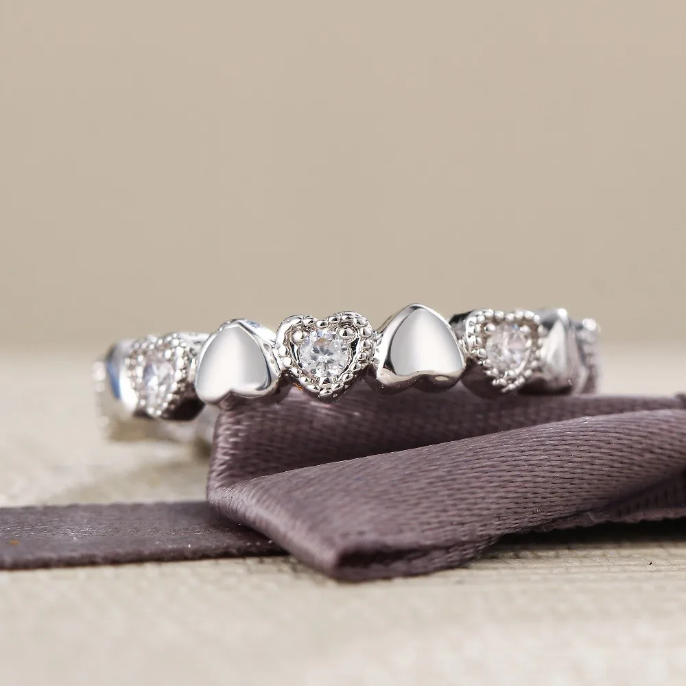 Женское кольцо с бесконечным сердечком 17 км 2 цвета модное обручальное свадебное