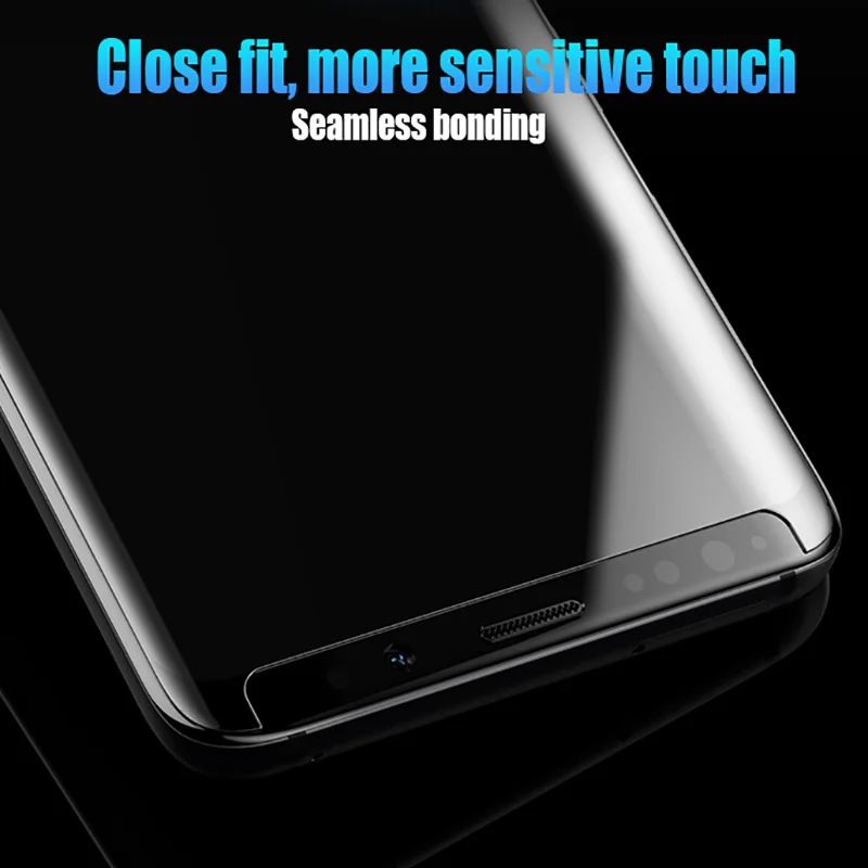 Полное покрытие изогнутое Жидкий Клей закаленное стекло для Samsung Galaxy S10 S9 S8 Plus S7 Edge Note 8 9 10 Защитная пленка для экрана