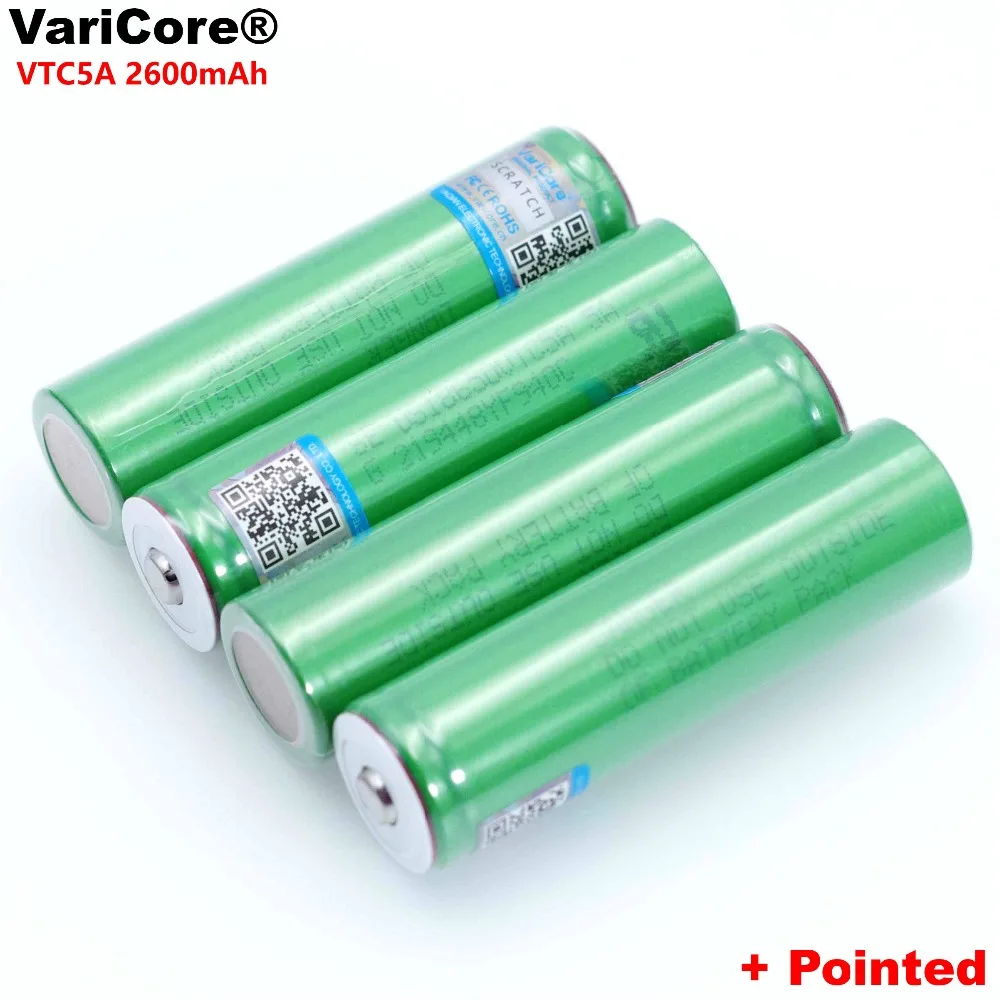 2 шт./лот VariCore VTC5A 2600 мАч 3 6 В 18650 литиевая батарея 30A разряда для Sony US18650VTC5 Батарейки