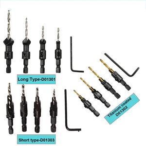 Сверло Коническое перевернутое Угловое, 4 шт.компл., шестигранное, 14 дюйма