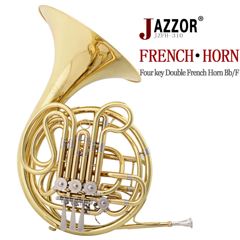 JAZZOR 4 клавишная двойная французская валторна модель входа Bb/F ветрозащитные