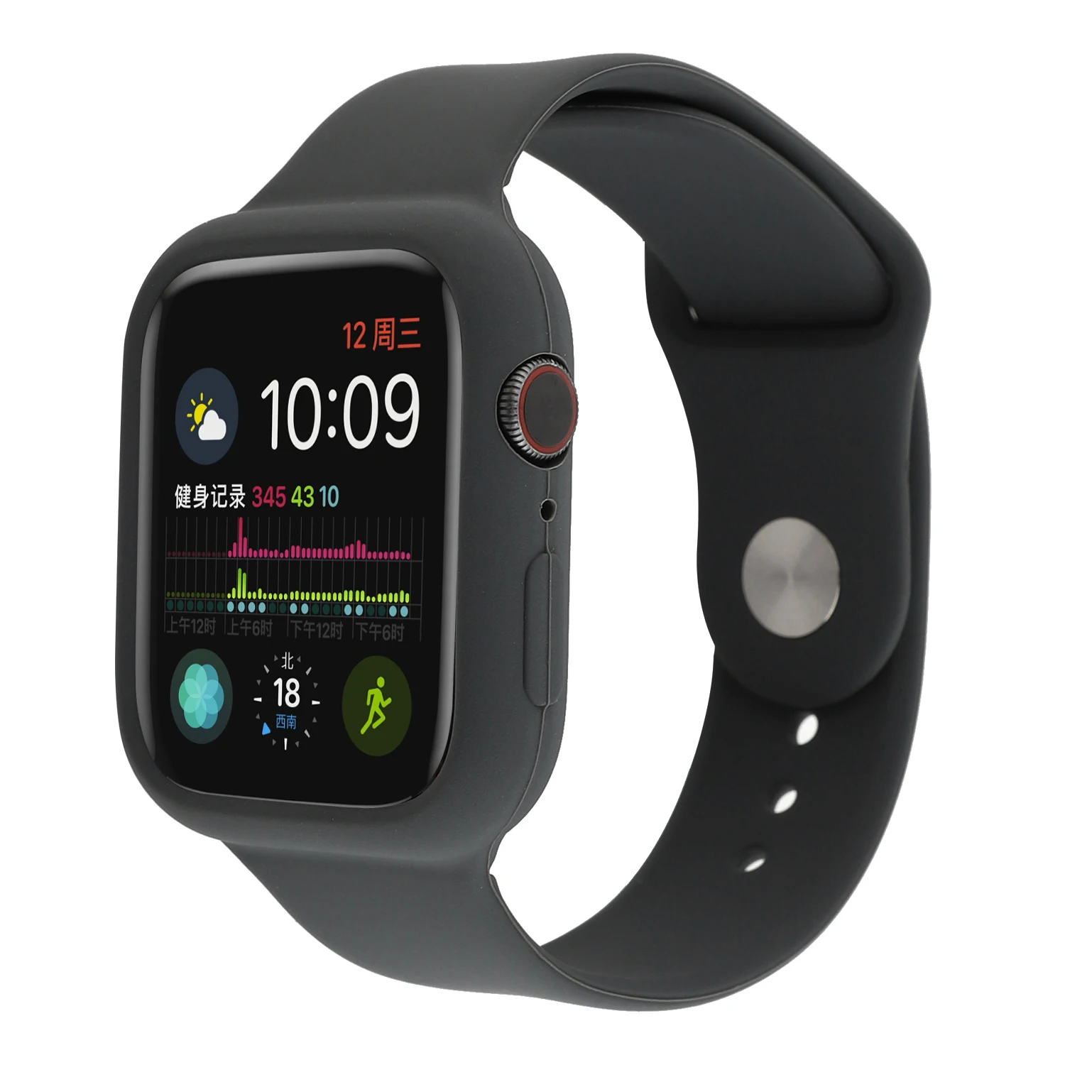 Силиконовый спортивный чехол для Apple Watch 4 3 2 1 ремешок на запястье с защитным