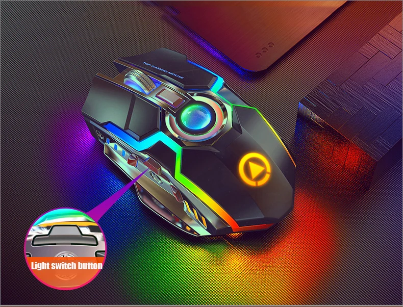 Беспроводная мышь перезаряжаемая esports игра выделенная Бесшумная беспроводная компьютерная мышь для ноутбука PC Новинка мышь