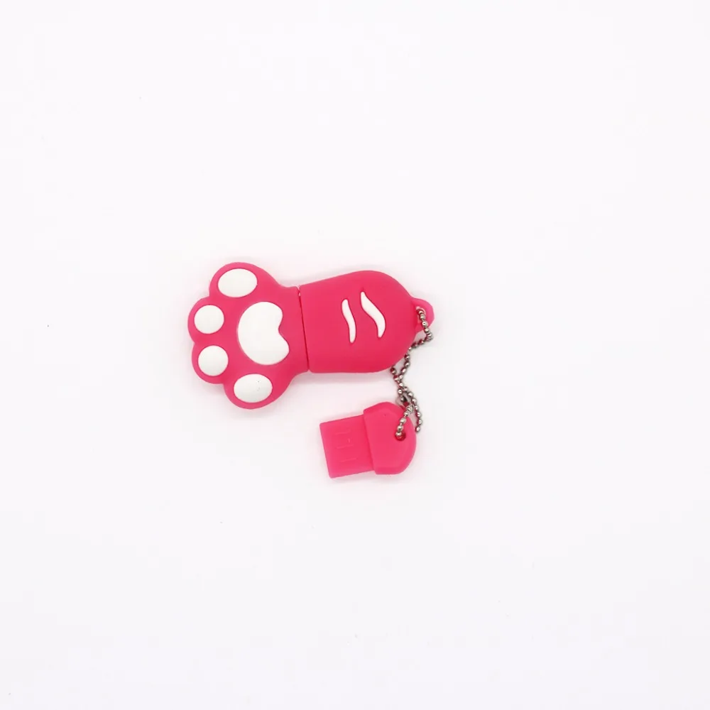 Кошка Лапой USB Флешка 32 ГБ флешки 64 мультфильм брелок Stick 16 Флеш накопитель 8 4 диск