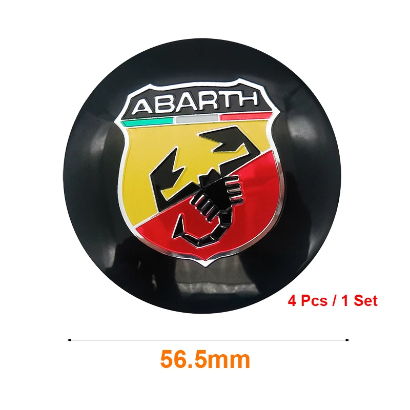 56 5 мм Abarth логотип авто Центральная втулка колеса автомобиля Кепки переводная