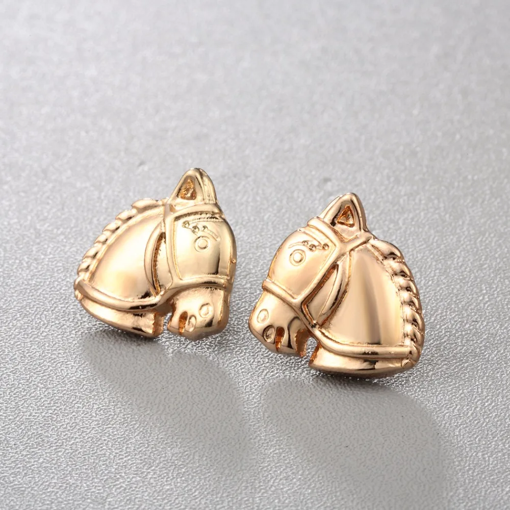 Серьги гвоздики Kinitial в форме лошади стиле панк подарочные украшения для