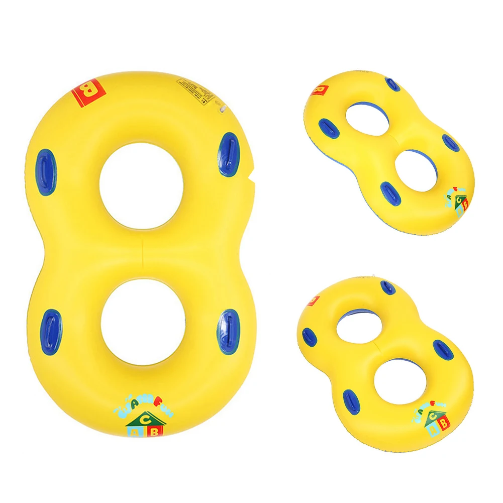 1 шт. плавательный круг из ПВХ открытый Лето Надувные Мать Детские пары двойной