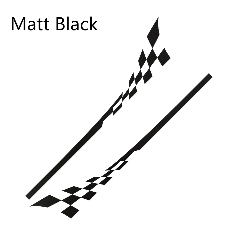 Matt Black Автомобильные боковые юбки наклейки для укладки Авто DIY настенные наклейки для Mini Cooper R56 R57 R58 R50 R52 R53 R59 R61 Countryman R60 F60 F55 F56 F54 - Название цвета: Matt Black